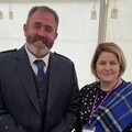 Stirling Highland Games President Matt McGrandles and VisitScotland Regional Director Lynsey Eckford