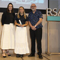 Winner Rachel Cartledge with Gemma Shaw (AMMT) and Andrew Grant RDI (Guest Speaker at RSA Awards Ceremony).  courtesy RSA-Maja  Smiejkowska