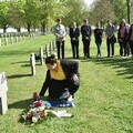 Young people are commemorating the young soldiers who fell at the Somme during the First World War. 