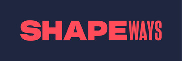 Shapeways Logo — Red on Blue