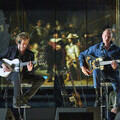 Sting and his guitarist Dominic Miller in front of Rembrandt
