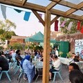 A community supper held at Railway Gardens in Splott