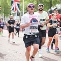 Andrew “Barney” Barnard ran the London Marathon and raised £31,500 for Francis House . Image: Sportograf.