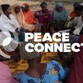 Peace Connect marketing on a backdrop image of Peace Direct partner LEGASI