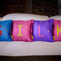 Fine Silk Letter Cushions