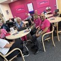 Members of the Chilterns Neuro Centre sharing a joke. The social side of the Centre is as important as the physical therapy it provides.