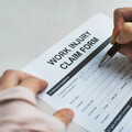 Work Injury Claim Form, representing workplace accidents, injury compensation, and legal support for employees.