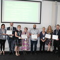 Groups with their Gold Standard Awards. The representatives from Airedale General Hospital are 3rd and 4th from left.