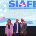 Hana Ghassan Tuma and René de Oliveira e Sousa Júnior from the State of Pará with Manuel Schiappa Pietra, President and CEO, FreeBalance.