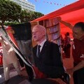 Backing for the President: Supporters of Tunisian President Kais Saied hold his image during a rally in Tunis, on July 25, 2024, as the nation celebra