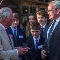  Pictured: His Majesty as Duke of Cornwall, presenting Geraint Richards, Head Forester for the Duchy of Cornwall, with a Royal Forestry Society Gold M