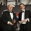 David Hicks accepts his award from Nick Higham of the BBC