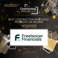 Graphic announcing the winner of the Best Contractor Mortgage Provider or Broker award at the Contracting Awards 2026