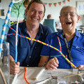 A patient taking part in a Paintings in Hospitals art workshop at St Michaels Hospice Hereford. © Paintings in Hospitals
