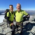 Judith Ireland and Revd David Ireland at the summit of Norway’s highest mountain.