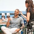 Actor Jesse Williams drinks Kimbo at the Hotel Costiera