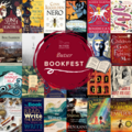 A mosaic of the books by authors attending Butser Book Festival 2025.