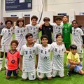 Kids at the football field, group photo