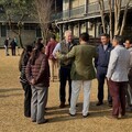 Neil Jurd in an outdoor leadership discussion with leaders from the Gurkha Welfare Trust