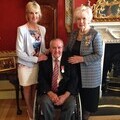 Sam Malcolmson after he was presented with his British Empire Medal
