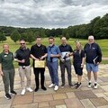 The winning team, Better Mobility, being presented their prize at the Chilterns Neuro Centre’s Stocks Golf Day
