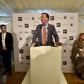 Damian Collins MP addressing guests at the Houses of Parliament