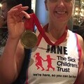 Jane completed the London Marathon in 4hrs 49ms