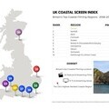 UK Coastal Screen Index 2026 map ranking Britain’s leading coastal filming regions. Dorset tops the table with 39 confirmed productions.