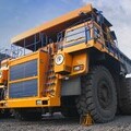 Heavy-duty diesel-powered haul truck used in industrial operations where diesel engine exhaust emissions may pose health risks.
