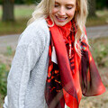 Charlotte Broady Cobweb sparkle silk scarf
