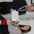 Adam Chell (left) receiving the BTA Gold Standard Award from Colette Bunker