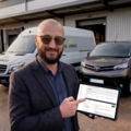 Avango Couriers Director, Stuart Drinkwater, presenting the company