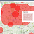Screenshot of the free Drone Safety Map showing London Heathrow