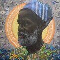 Ibrahim Bamidele, Mósè, Fabrics & Acrylic on Canvas, 167 * 152cm, 2022