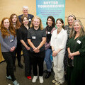 Youth workers with David Beeby, Chair of Cumbria Community Foundation