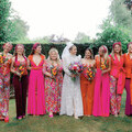 Frederike Gardiner with bridesmaids wearing Beatrice von Tresckow