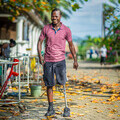 STAND and Nav’Solidaire’s work helps amputees like Faris by providing prosthetic legs and rehabilitation.