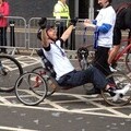 Andrew Eastcroft training for London Marathon in his hand powered wheelchair
