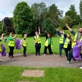 The DanceSyndrome Team litter picking in the park (credit DanceSyndrome)