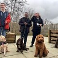 Alfie, an Oaktree School student, shares a moment with a dachshund at Halo Dogs in Enfield. Once so frightened of dogs that he would cross the road 