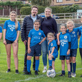 © Halifax FC Women Limited - Daniel Thomas Loitz with his partner and girls of the Halifax FC Women Academy.