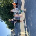 Molly made every driver a thank you card and bracelet, here she is giving them out to the drivers