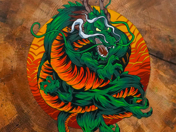 Dragon resin inlay made in Carveco software