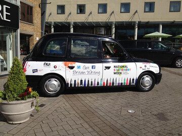 National Stationery Week Taxi Livery from London Taxi Advertising