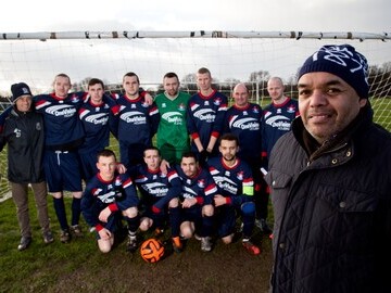 John Finnigan, Chairman of LHFC with the team