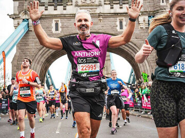 Anthony Johnson running the London Marathon
