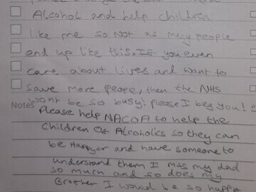 Plea to government from 11 year old bereaved  due to father