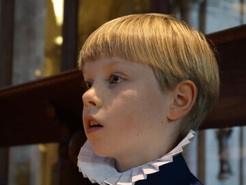 Chorister in Romsey Abbey - closeup