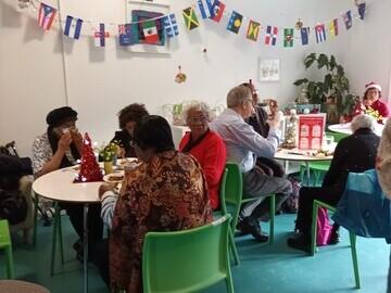 Our older people enjoying a cup of tea and a chat