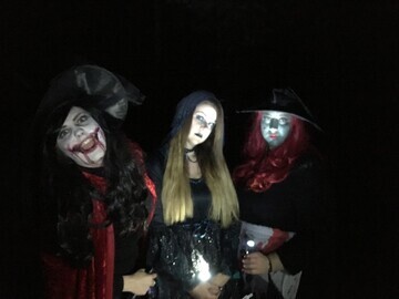 A coven of witches greeted participants at Scare Fest 2016